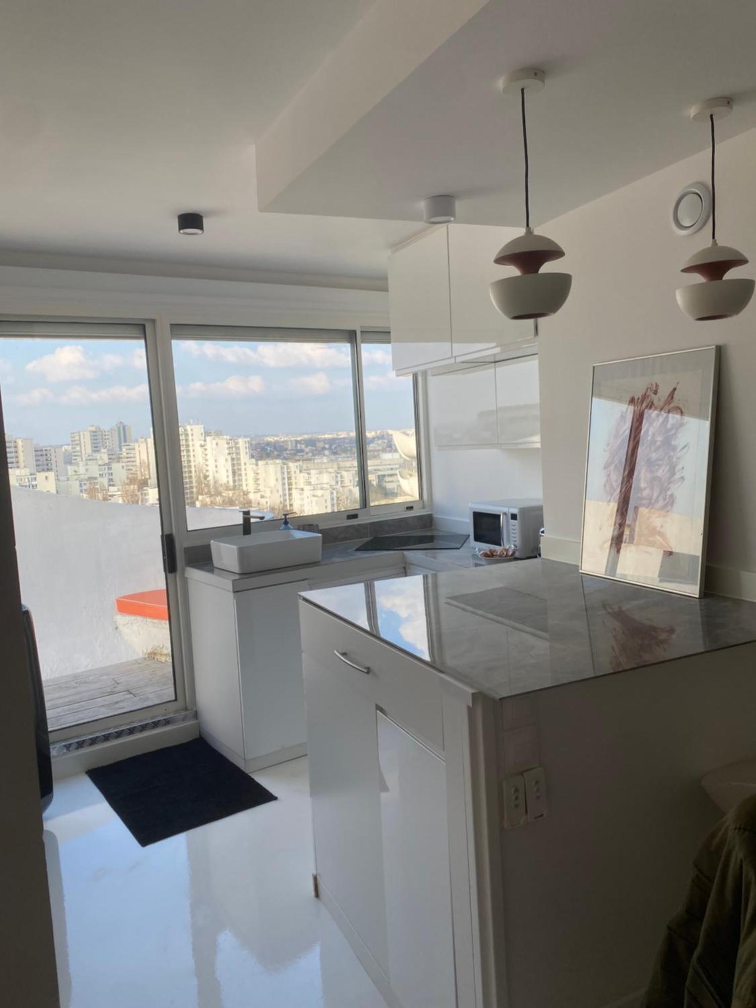 14Eme Et Der Etage "Arty" Avec 2 Chambres Et Vue Panoramique ! Creteil Luaran gambar